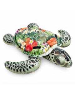 Intex Realistic Sea Turtle Ride-On Inflatable Pool Float, 191 x 171cm, Durable Large Pool Toy, Green