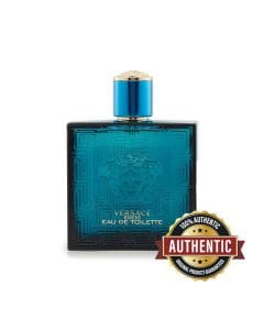 Versace Eros Eau de Toilette for Men, Fresh Woody Oriental Fragrance with Mint, Green Apple, Tonka Bean, Vanilla & Cedarwood - 100ml