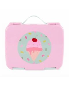 Skip Hop Ice Cream Spark Style Bento Lunch Box 3+ Years, Easy Open And Close Latches, Flexible Carry Handle - Multicolour