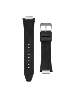 Saatchi Black Nylon Fabric Watch Strap, Premium Textile Replacement Band