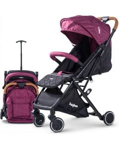 Baybee Lightweight Foldable Baby Stroller for Travel, Adjustable Canopy & Backrest, Safety Harness, Compact Pushchair