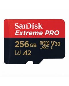 SanDisk Extreme PRO 256GB microSDXC Memory Card with SD Adapter, Up to 170MB/s, A2, Class 10, U3, V30