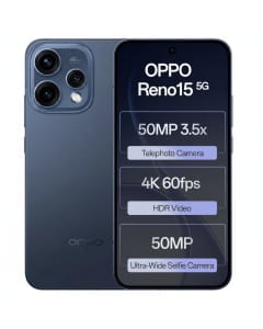 Oppo RENO15 5G Smartphone, 12GB RAM, 512GB Storage, 6.59-Inch AMOLED Display, CPH2825-Twilight Blue