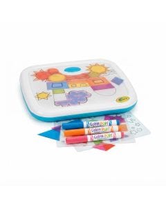 Crayola Light Up Activity Board for Kids, Educational Art Toy with Washable Markers, Shape Clings – 3 years and up, Light Up Activity Board, 3 Washable Markers
