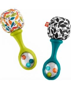 Fisher-Price Rattle & Rock Maracas Baby Musical Toy Set, Soft Easy-Grasp Shakers for Sensory Play, 3 Months+