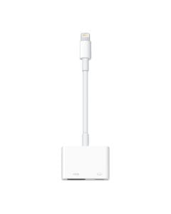 Apple Lightning to Digital AV Adapter - Mirror iPhone/iPad to HDMI TV or Projector, Up to 1080p, Lightning Pass-Through Charging | White | MD826ZM/A