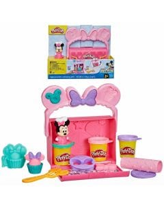Play-Doh Disney Junior Minnie Mouse On-the-Go Bakery Playset, Portable Arts & Crafts Toy for Kids  2 Years and Up, Non-toxic modeling compound (contains wheat)