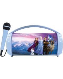 Lexibook Disney Frozen Wireless Bluetooth Karaoke Speaker with Microphone, Stereo Sound, USB/SD Blue/Purple