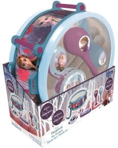 Lexibook Disney Frozen Music Set 7-Piece Toy Instrument Kit with Elsa & Anna - Drum Blue and Purple