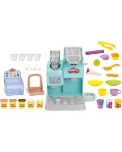 Play-Doh Kitchen Creations Super Colorful Cafe Playset with Coffee Maker, 8 Modeling Compound Cans  3 Years and Up