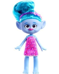 Mattel Dream Works Trolls Band Together Trendsettin’ Chenille Fashion Doll, Signature Blue Hair & Fashion Accessories, Blue