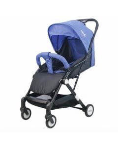 The Moon Brand Ritzi TravelLite Compact Stroller - One-Hand Fold Cabin Pram for Newborns, 0-18kg (up to 3 years), 5-Point Harness |  Cyan Blue