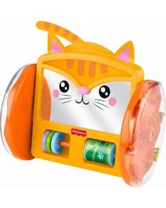 Fisher-Price Crawl-After Kitty Mirror, Interactive Baby Tummy Time & Crawling Toy with Sensory Features, Newborn+
