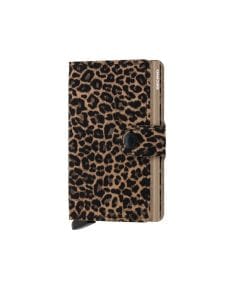 Secrid Miniwallet MLe Premium Leather RFID Wallet, Compact Card Holder with Secure Aluminium Card Protector | Beige