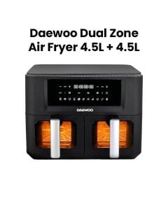 Daewoo  Air Fryer 4.5L + 4.5L, 1700W Black | DAF-90DV
