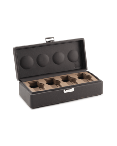 Scatola del Tempo Valigetta 4 Bicolor Watch Case, Leather Storage Box for 4 Watches, Fits Up to 56mm Oversized Watches