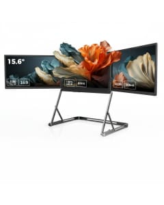 V2COM Quad Triple Laptop Monitor Extender  15.6" FHD 1080P IPS Portable Screen with HDR, 180 Rotation, Plug & Play, Compatible with Windows/macOS - V-Q1