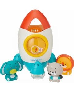 Lexibook Funny Rocket Bath Toy, Water Spinning & Floating Cosmonaut Animal Figures