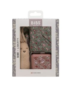 BIBS Liberty Xmas Baby Bundle Chamomile Lawn 6+ Months, Iconic Liberty Floral Design, Safe And Non-Toxic Materials - Woodchuck