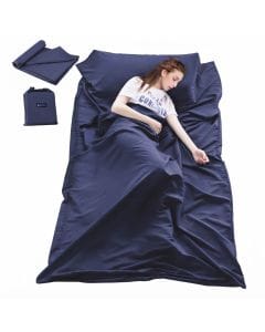 Ultralight Sleeping Bag Liner and Travel Sheet, Compact Breathable Skin-Friendly Bedding for Hotels, Hostels and Camping