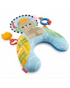 Fisher-Price Balanced Beginnings Tummy Time Wedge Support Pillow JHB44, Sensory Play Mat with Crinkle & Developmental Features