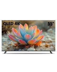 Oscar 55" Frameless QLED 4K UHD Google Smart TV, HDR10, Built-in Chromecast, Voice Remote with Google Assistant | OS55QLEDG