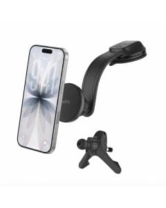Belkin Qi2 Wireless Magnetic Car Charger, Fast MagSafe-Compatible Mount for iPhone 17, Samsung Galaxy S25 and Google Pixel 10
