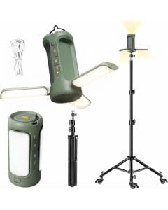 NAFAS Rechargeable Camping Light, 6000mAh Battery, 3-Mode LED Lantern and Torch, Detachable Tripod, IPX5 Water Resistance