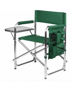 PICNIC TIME Sports Chair with Side Table, Heavy-Duty Portable Folding Camping Chair for Adults and Outdoor Events
