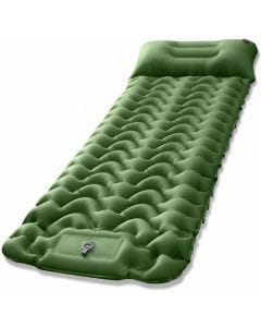 THMINS Double Camping Sleeping Pad, Ultralight Inflatable 2-Person Mattress with Built-In Foot Pump for Backpacking