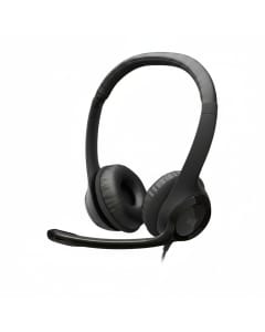 Logitech H390 Wired Headset for PC/Laptop, Stereo Headphones with Noise Cancelling Microphone, USB-A, in-Line Controls - Black