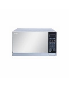 Sharp 25L Microwave Oven with Grill, 900W Microwave, 1000W Grill, 6 Auto Menus, LED Display | Silver - R-75MT(S)