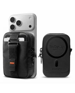 Spigen TinTap Zip MagFit Magnetic Pouch for iPhone 17–12 and Pixel 10, Black Everyday Carry Card Wallet