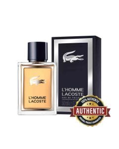 Lacoste L'Homme Eau de Toilette for Men, Woody Spicy Fragrance with Mandarin, Rhubarb, Black Pepper, Cedarwood & Vanilla - 100ml