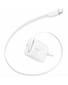 Belkin 67W GaN USB-C Wall Charger with Built-In 3.3ft Retractable Cable and Extra USB-C Port for iPhone, MacBook and More