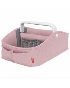 Skip Hop Light Up Diaper Caddy, Easy-Grip Handle With Soft Light, Customizable Interior Layout, Smart Pocket Storage Design - Heather Pink