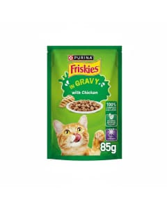 Purina Friskies Chicken Chunks in Gravy Cat Food - 26 Pouches (85g Each)