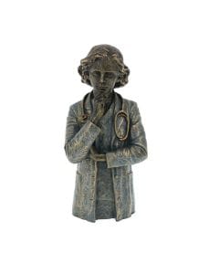 A. Anglada Female Doctor Sculpture, Handmade Decorative Doctor Figurine, Modern Resin Art Statue, Made in Spain
