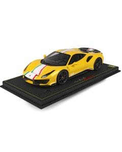 BBR Models Ferrari 488 Pista Piloti Ferrari Model Car, 1:18 Scale Resin Collectible, Giallo Modena | Yellow