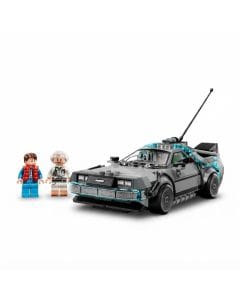 LEGO Speed Champions Time Machine Back to the Future Set Buildable DeLorean Movie Car Toy 9+ years, 2 (Doc Brown, Marty McFly)