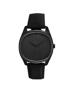Knut Gadd Decagon Black King Quartz Watch, 38mm Case, Miyota Japanese Movement, Italian Calf Leather Strap, 5 ATM Water Resistant