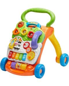 VTech First Steps Baby Walker, Interactive Push Along Toy with Music, Shapes & Learning Panel