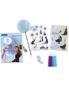 Lexibook Disney Frozen 2 Electronic Secret Diary for Kids with Magical Light Effects Pompom Pen, Sticker Sheets