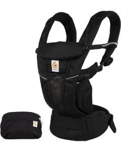 Ergobaby Omni Breeze Baby Carrier, Lightweight SoftFlex Mesh For Breathability, Lumbar Support For Added Back Comfort - Onyx Black