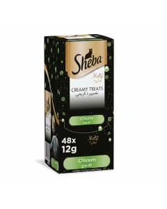 Sheba Melty Chicken Flavor Cat Treats - Premium Wet Food Indulgence, 48 Pack