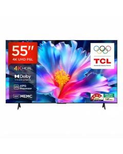TCL 75 Inch 4K Ultra HD Smart Google TV, LED Display, HDR, Dolby Audio, Google Assistant, Wi-Fi - 75P6L - Black