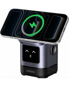 UGREEN Uno 15W Qi2 Wireless Charger, 2-in-1 Foldable Magnetic Charging Station for iPhone 17, 16, 15 and Compatible Devices