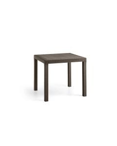 BICA Dallas Square Outdoor Table, Polypropylene with Rattan-Effect Finish, 80 x 80 x 74 cm - Brown | BICA-962 | 8003723390962