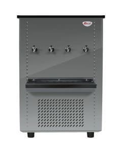 Oscar 85 Gallon Water Cooler, 4 Taps, R134a Compressor, 321L Cooling Capacity, 102L Stainless Steel Storage | Silver - OC85T4