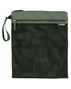 Skip Hop Grab And Go Wet Dry Bag, Smart Dual Zippered Compartments, Spacious Main Storage Capacity, Waterproof And Machine Washable Design - Dark Sage